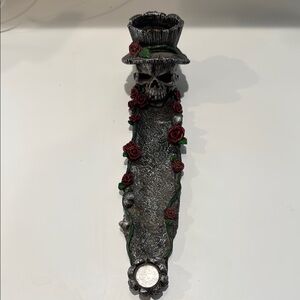 Skull and Roses Incense Holder